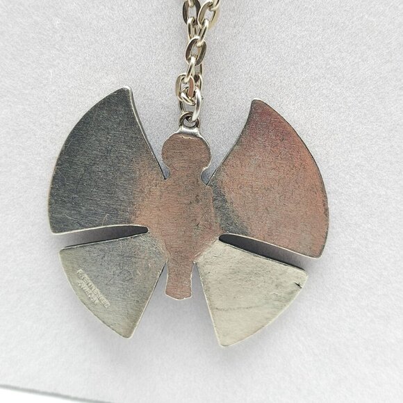 R. Tennesmed Sweden Pewter Butterfly Pendant Necklace With Chain 24 Inches Long - Picture 3 of 7